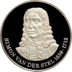 SIMON VAR DER STEL 1639-1712 SILVER PROOF MEDALLION. SCARCE!!  LIMITED MINTAGE!