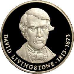 DAVID LIVINGSTONE 1813-1873 SILVER PROOF MEDALLION. SCARCE!!  LIMITED MINTAGE!