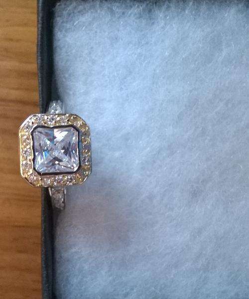 CZ .925 STERLING SILVER RING SIZE 5 1/2