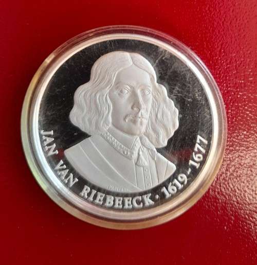 SA HISTORICAL MINT PROOF JAN VAN RIEBEECK SILVER MEDAL