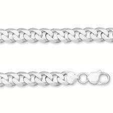 Sterling Silver stamped 92.5 - 4mm Curb Link Chain 50cm +/- 11.4g