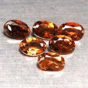SUBERB 100% NATURAL EARTH MINED! IMPERIAL BROWN TOPAZ GEM LOT -6 TOPAZ X 4.4 X 6.1 X 3.0 MM EACH