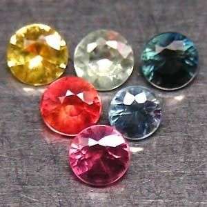 STUNNING NATURAL FANCY COLOUR SAPPHIRE ROUND CUT LOT!
