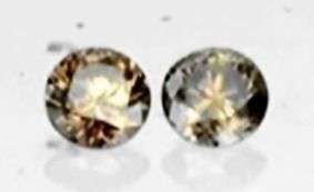 UNTREATED VVS 0.08CT/2PCS NATURAL CHAMPAGNE DIAMONDS PAIR