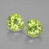 BEAUTIFUL NATURAL MINED PERIDOT PAIR. *** TOTAL CARATS: 2.02  & 6.20 MM EACH