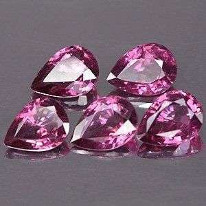 ***GLITTERING MAROON PEAR CUT RHODOLITE GARNET LOT*** (5 pieces)-2.15ct