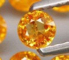 BEAUTIFUL NAMIBIAN SPESSARTITE GARNET LOT ***3.5mm round facets*** 6 PIECES