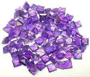 COLOUR CHANGE AMETHYST LOT. 3.5mm square princess facets (Uruguay) - 6 PIECES