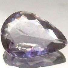 NATURAL BEAUTIFUL SMOKEY PURPLE FLUORITE - CHINA - PEAR SHAPE - ***42.90ct***