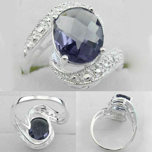 BEAUTIFUL FASHION AMETHYST GEMSTONE RING #7