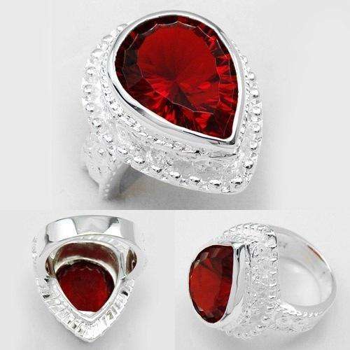 BEAUTIFUL FASHION RED KUNZITE GEMSTONE RING #8