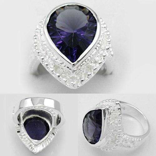 BEAUTIFUL FASHION AMETHYST GEMSTONE RING #7