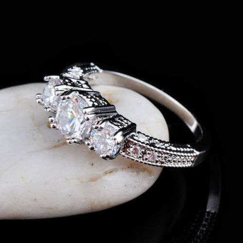 Beautiful White Plated Gold Ring