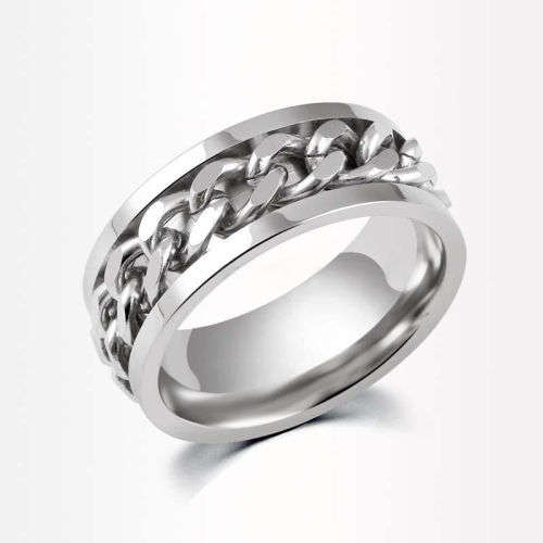 Size 10 1/2 - Men's Stainless Steel Ring