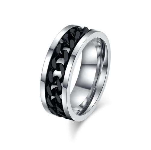 Men's Stainless Steel Ring - Size10 1/2