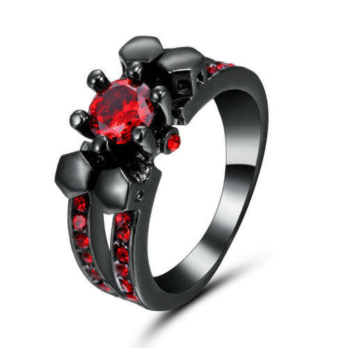 Beautiful Red Crystal Ring - Size 8