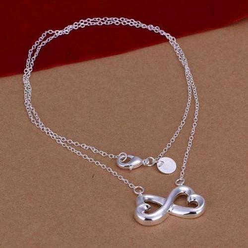 Beautiful 925 Sterling Silver Infinity Necklace