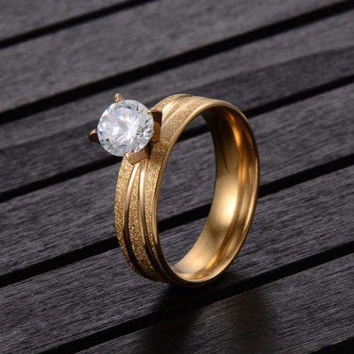 Beautiful Yellow Gold Plated Ring - Size 8