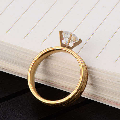 Beautiful Yellow Gold Plated Ring - Size 8