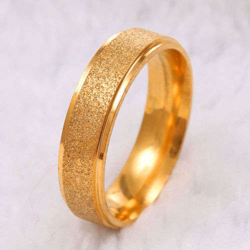 Beautiful Rose Gold Frosted Ring - Size 9