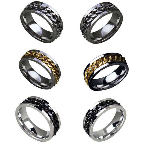 Stunning Men's Stainless Steel Ring (Available in Black, Silver, Gold Colors) Ring - Size 11 1/2