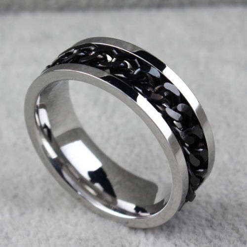 Stunning Men's Stainless Steel Ring (Available in Black, Silver, Gold Colors) Ring - Size 11 1/2
