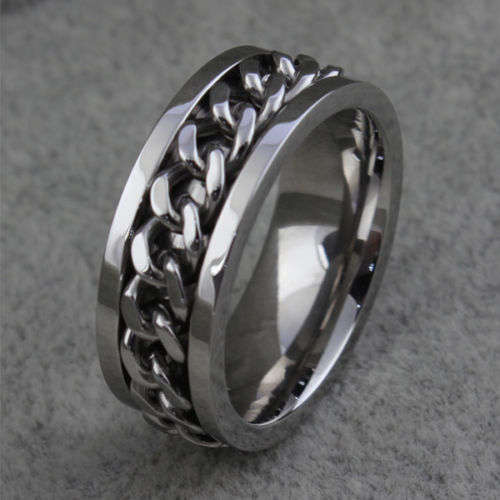 Stunning Men's Stainless Steel Ring (Available in Black, Silver, Gold Colors) Ring - Size 11 1/2
