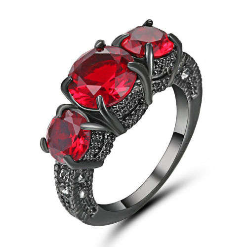 Beautiful Red Crystal Ring - Size 6