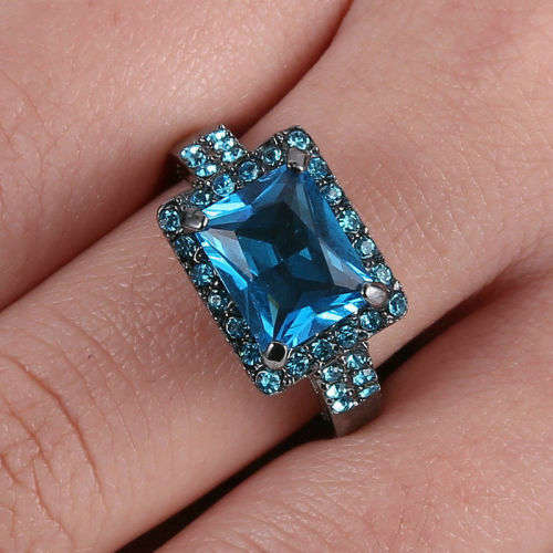 Blue Crystal Ring - Size 8
