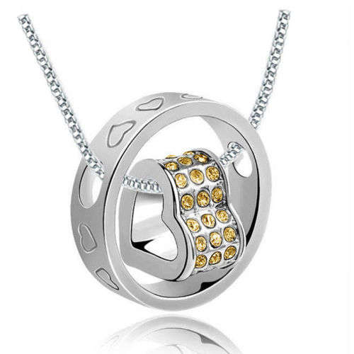Beautiful Crystal Heart Fashion Necklace
