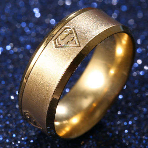 Men's Stainless Steel Fashion Ring (Color - Gold) - Size  12
