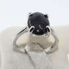 Black Crystal Ring - Size 8
