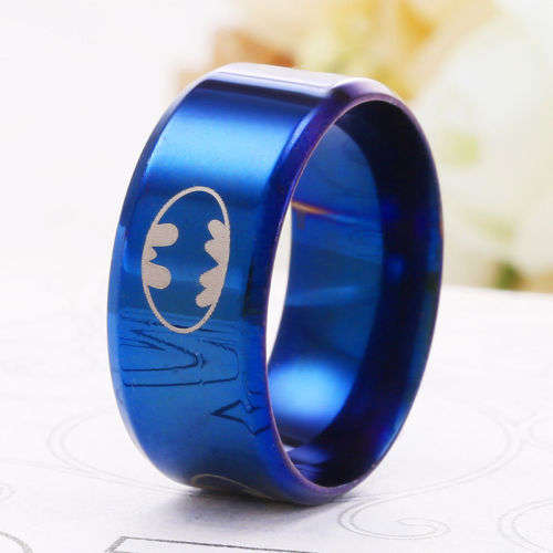 Men's Stainless Batman Steel Ring -  Size  6