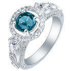 Stunning Blue Crystal Ring - Size 6 1/4