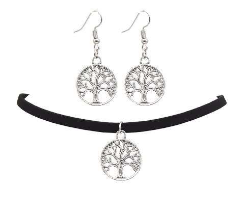 Tree of Life Necklace & Earring Jewellery Set