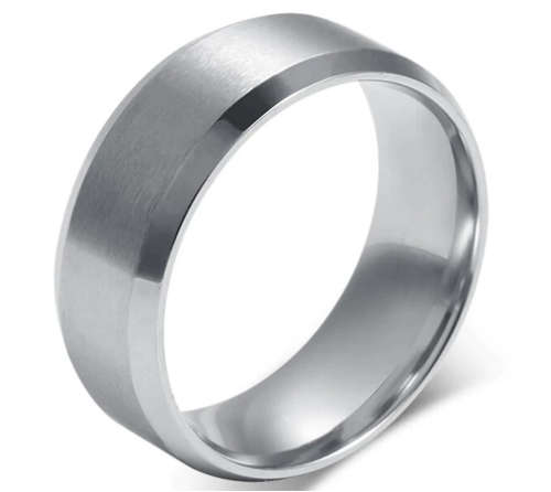 Stainless Steel Plain Fashion Ring - Size 10