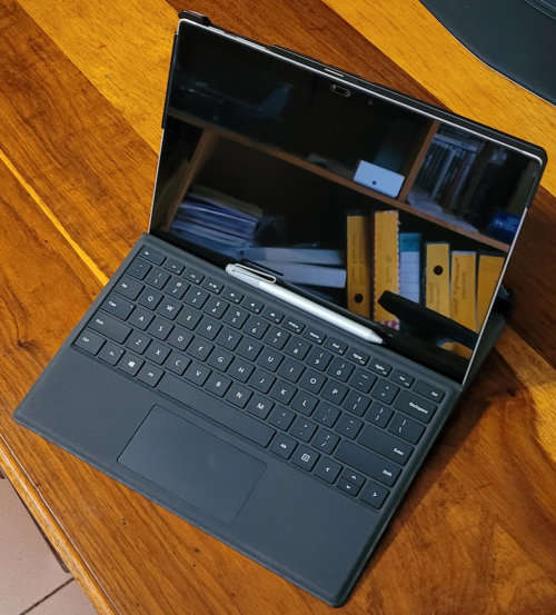 Microsoft Surface Pro 4, with Type Cover, and Arc Mouse