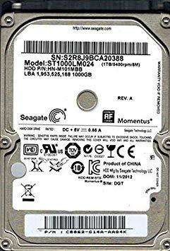 Seagate 1TB drive