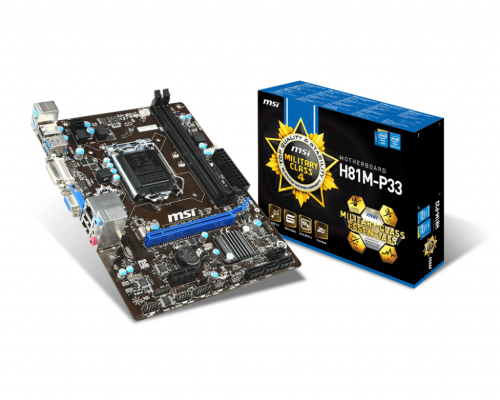 msi H81m P33 motherboard with I3 4th gen cpu and 12gb ddr3 ram