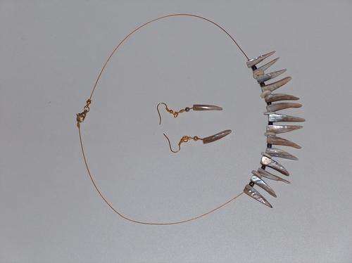 Mother of Pearl Necklace and Earrings