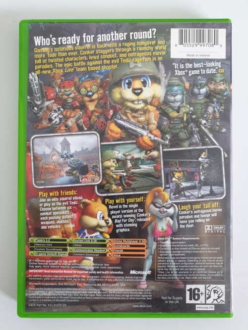 Conker Live and Reloaded for Original Xbox