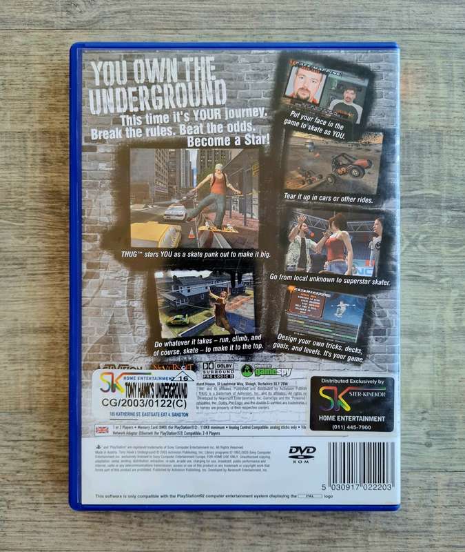 Tony Hawk`s Underground - Playstation 2 (PS2)