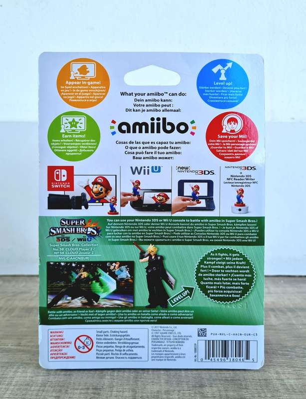 Super Smash Bros Cloud Player 2 Final Fantasy Amiibo