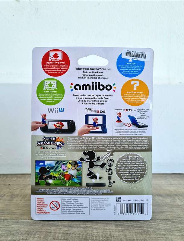 Super Smash Bros Mr Game & Watch Amiibo