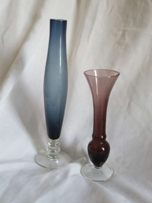 Two glass vases
