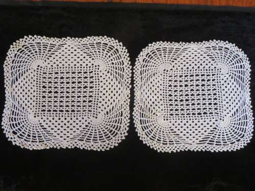 Two crochet doilies