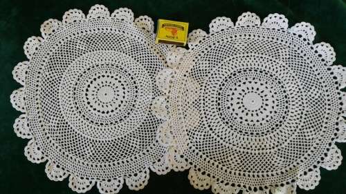 Large white crochet  doilies