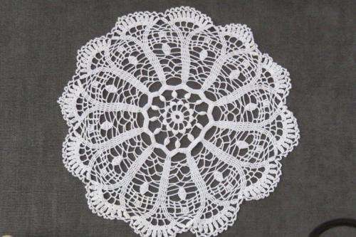 Large white doilie - crochet