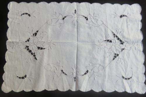 Embroidered tray cloth / place mat