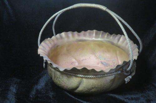 Lovely brass and copper basket / planter